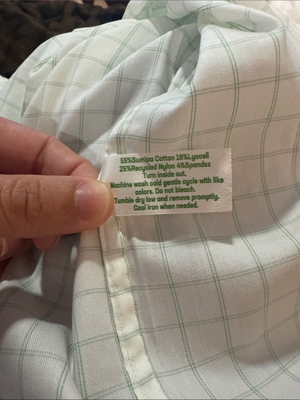 Criquet White Green Check Pearl Snap Short Sleeve Top SZ L NWT Large - Picture 3 of 7